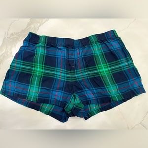 Plaid boxer PJ shorts